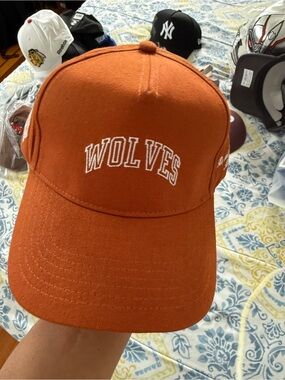 Darc Sport WOLVES Embroidered Orange Baseball Cap